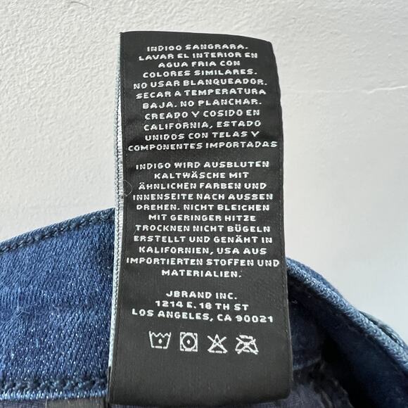 J BRAND Blue Cotton Blend Polka-Dot Mid-Rise Aerial Skinny Cropped Jeans Size 28 - Picture 11 of 11